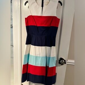 Kate spade navy, red, white and blue dress size 10.